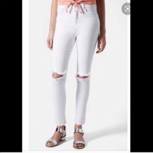 Topshop Moto Leigh Ripped Skinny Jeans 28